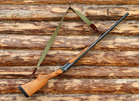 shotgun weapons logs hunting brown