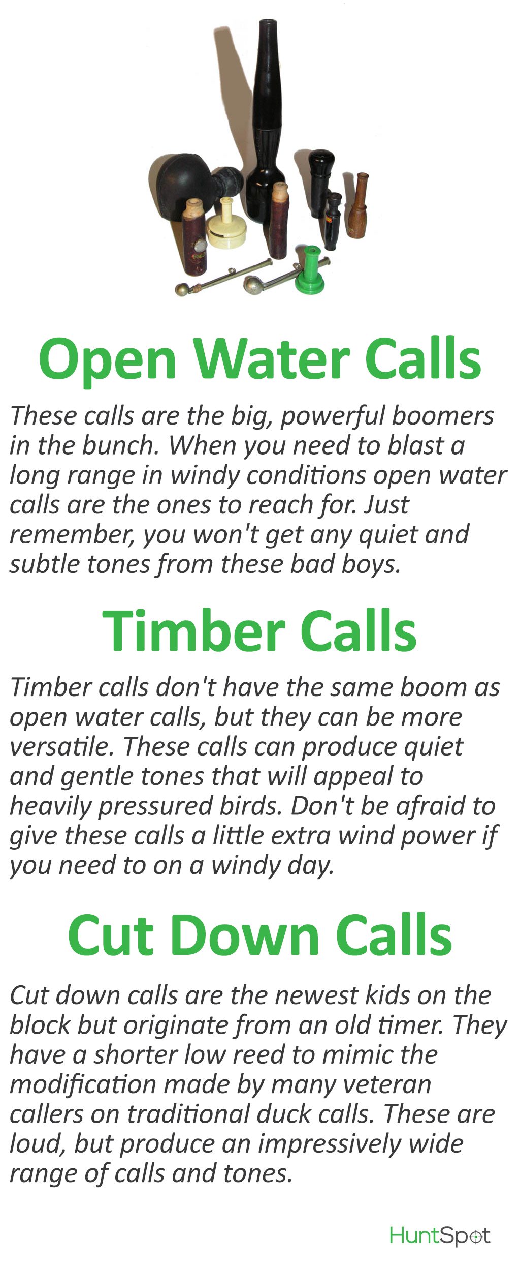 duck calls types infographic