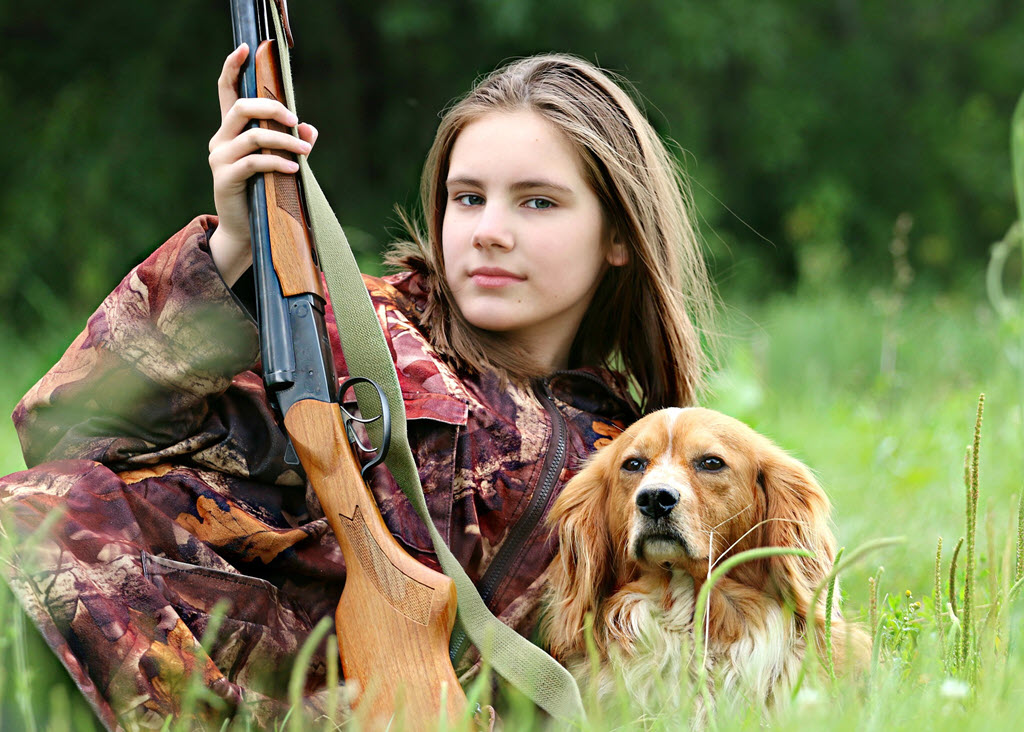 duck hunter with dog