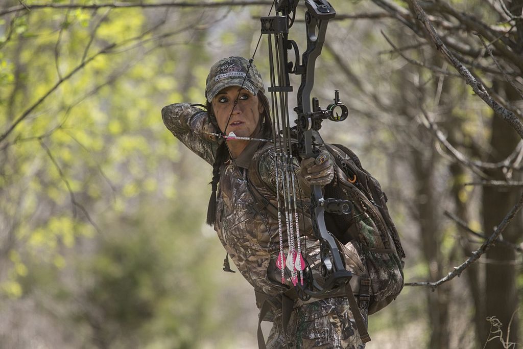 Melissa Bachman bow hunting in camouflage