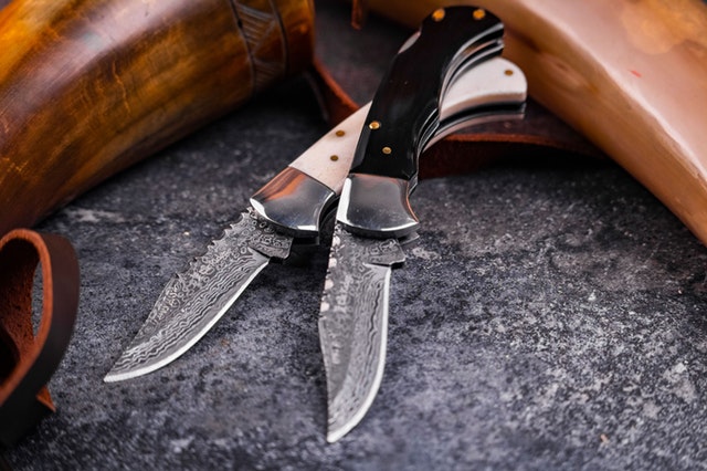 two hunting knives